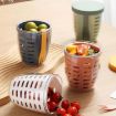 600ml Fruit and Veggie Snack Cup with Lid and Fork - Green - 2