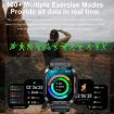 K57 Pro 1.96" Smart Watch, Silver Bamboo - Waterproof, Bluetooth, Music, Weather - 8
