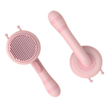 Bee Pet Comb Cats Hair Removal Brush (Pink) - 1