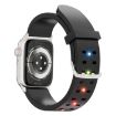 Apple Watch Series 3 38mm Black Silicone Band - Luminous & Colorful - 1