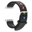 Apple Watch Series 3 38mm Black Silicone Band - Luminous & Colorful - 3