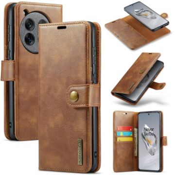 OnePlus 12 DG.MING Crazy Horse Texture Leather Case (Brown) - 1