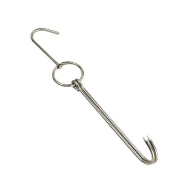 Picture of Stainless Steel Double Ring Duck Cooker Hanger Outdoor Barbecue Hanging Hook Stand, Specs: 5 Centi 6 Inch Wax Ring 28.5cm