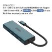 Onten UC121 USB-C to USB 3.0 HUB with 5V Input & Network Card - 3