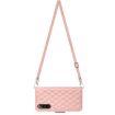 Sony Xperia 10 IV Rhombic Texture Flip Leather Phone Case - Coral Pink - 3