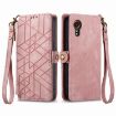 Samsung Galaxy Xcover 7 Geometric Zipper Wallet Leather Phone Case - 2