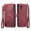 Samsung Galaxy Xcover 7 Geometric Zipper Wallet Leather Phone Case - 2