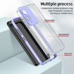 Clear TPU Color PC Frame Phone Case for vivo Y17s - Purple - 3
