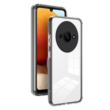 Xiaomi Redmi A3 3 in 1 Clear TPU Color PC Frame Phone Case - Black - 1