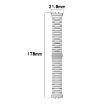 Samsung Galaxy Fit 3 SM-R390 Metal Watch Band - Black+Silver - 7