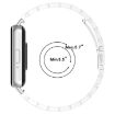 Samsung Galaxy Fit 3 SM-R390 Metal Watch Band - Black+Silver - 8