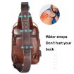 BULL CAPTAIN 122 Large-capacity Retro Cowhide Crossbody Bag - 3