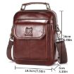 BULL CAPTAIN 049 Large-capacity Cowhide Crossbody Bag - Black - 2