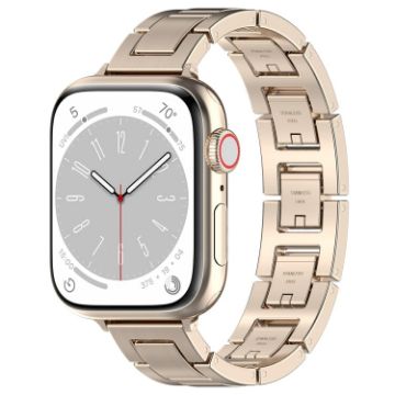 Apple Watch Series 9 41mm H Slim Stainless Steel Band - Starlight - 1