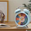 4 inch Blue Metal Alarm Clock for Students - Dual Ring Bell - 2
