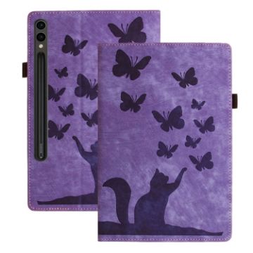 Samsung Galaxy Tab S9 FE+/S9+/S8+ Purple Leather Tablet Case - 1