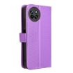 Purple Diamond Texture Leather Phone Case for Itel S23 S665L - 3
