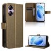Brown Diamond Texture Leather Phone Case for BLU G53 - 1