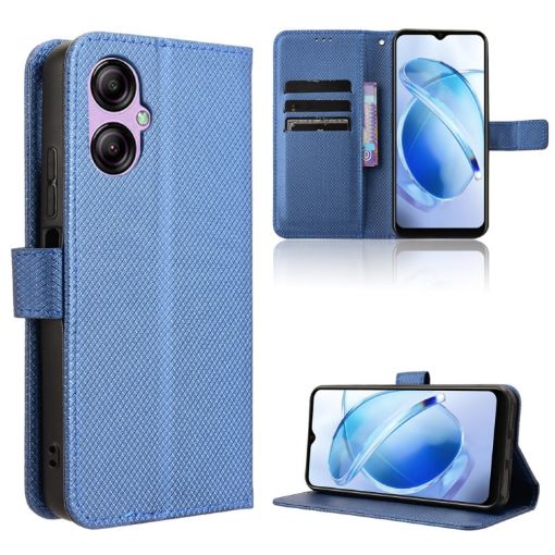 Blue Diamond Texture Leather Phone Case for BLU G53 - 1