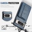 Blue Leather Card Holder Phone Case for Google Pixel 8 - 6