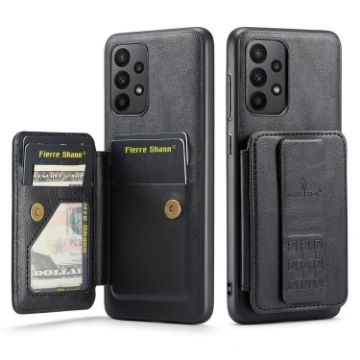 Samsung Galaxy A23 5G Leather Card Holder Phone Case (Black) - 1