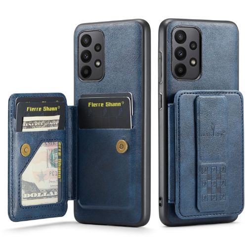 Samsung Galaxy A23 5G Blue Leather Card Holder Phone Case - 1