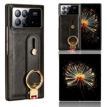 Xiaomi Mix Fold 3 Leather Back Phone Case - Black - 1