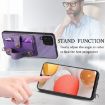 Samsung Galaxy A42 5G Retro Cross Wristband Wallet Leather Back Phone Case Purple - 5