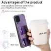 Samsung Galaxy A42 5G Retro Cross Wristband Wallet Leather Back Phone Case Purple - 7