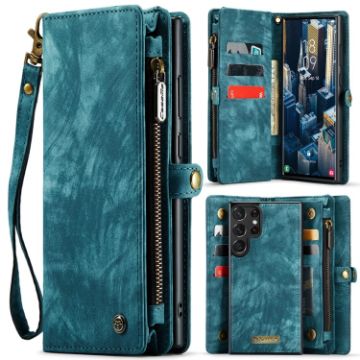 Samsung Galaxy S24 Ultra 5G CaseMe 008 Leather Phone Case Blue - 1