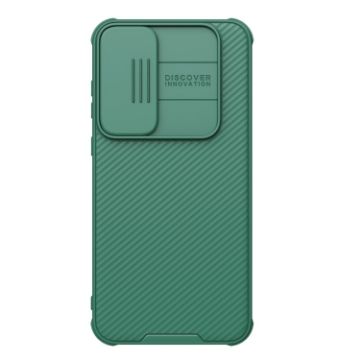NILLKIN Black Mirror Pro Series Camshield PC Phone Case for Samsung Galaxy A55 - Green - 1