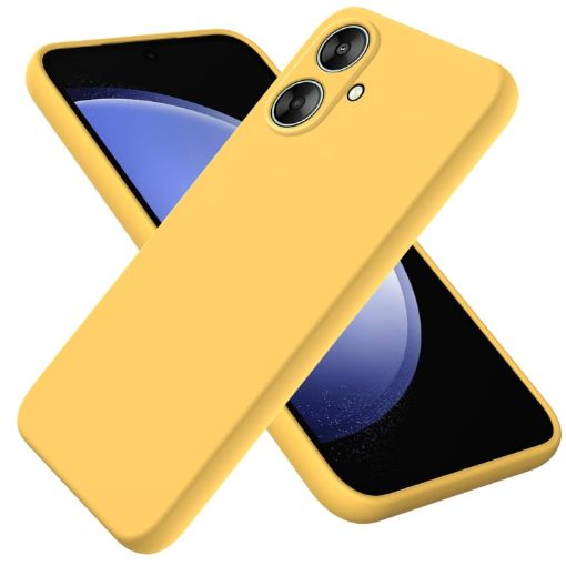 Yellow Silicone Phone Case for Xiaomi Poco M6 5G/Redmi 13C 5G - 1