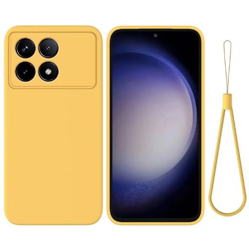 Yellow Silicone Phone Case for Xiaomi Poco X6 Pro 5G/Redmi K70E - 1