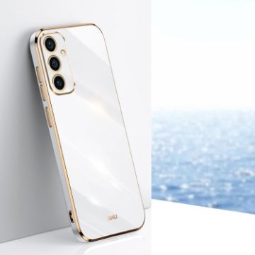 Samsung Galaxy A35 5G XINLI Straight Edge 6D Electroplate TPU Phone Case White - 1
