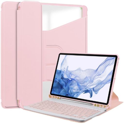 Samsung Galaxy Tab S9 360 Rotation Smart Leather Case with Keyboard - 1