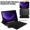 Samsung Galaxy Tab S9 FE 360 Rotation Leather Case with Keyboard - 6