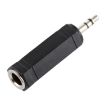 3.5mm to 6.35mm Stereo Jack Adaptor - Black - 1