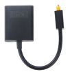 EMK Digital Toslink Optical Fiber Audio Splitter 1 to 2 Cable Adapter - 2