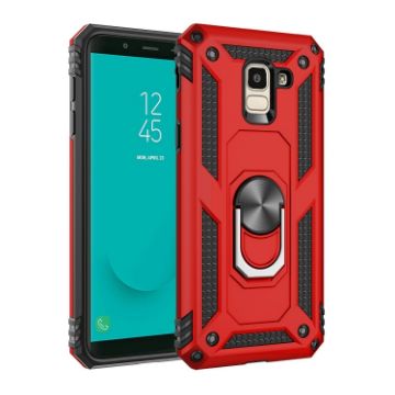 Armor Shockproof TPU + PC Protective Case for Galaxy J6 (2018) - Red - 1