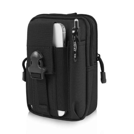 HAWEEL Hiking Belt Waist Bag Outdoor Sport Motorcycle Bag Black - 1