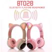 Cute Cat Ear Bluetooth Headphones - Purple - 4