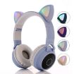 Cute Cat Ear Bluetooth Headphones - Purple - 6