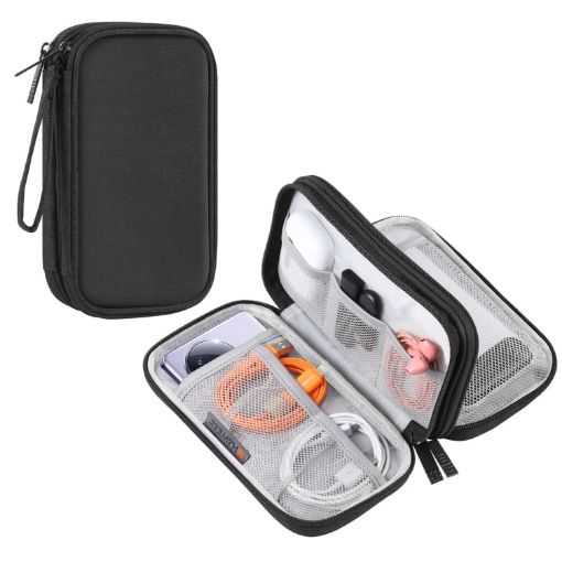 HAWEEL Electronic Organizer Double Layers Storage Bag - Black - 1