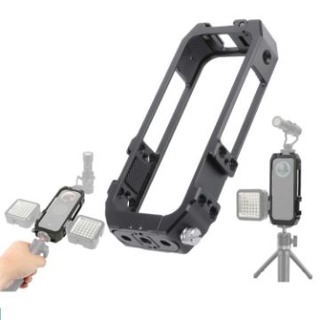 Picture of KF42730 For Insta360 One X-2 Metal Camera Vertical Cage Protection Frame with Cold Shoe