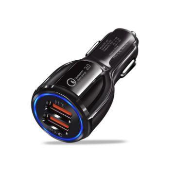 Qc3.0 Dual USB 6A Fast Charger - Black - 1