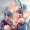 3M 20 LED Cotton Ball Light String Fairy Lights Outdoor Decoration EU Plug - 1