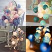3M 20 LED Cotton Ball Light String Fairy Lights Outdoor Decoration EU Plug - 3