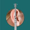 6 In 1 Stainless Steel Ear Pick with Black Leather Case - 7