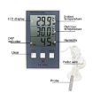 LCD Digital Weather Station Thermometer Hygrometer - Indoor/Outdoor Temperature & Humidity Meter - 3