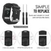 Black Silicone Sport Watch Band for Garmin Vivoactive HR - 4